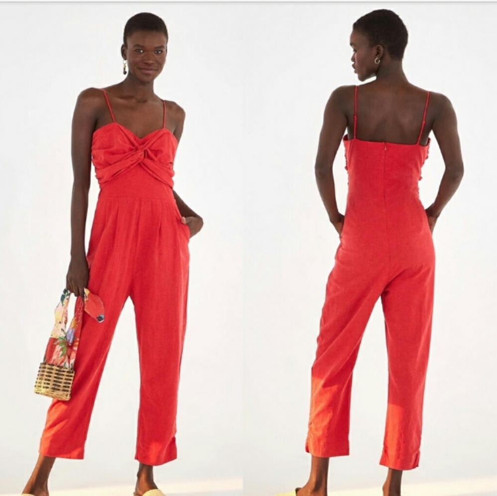 FARM Rio Red Jumpsuit NWT